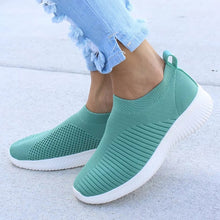 Load image into Gallery viewer, Women Shoes Knitting Sock Sneakers Women Spring Summer Slip On Flat Shoes Women Plus Size Loafers Flats Walking krasovki Famela