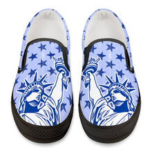 Load image into Gallery viewer, Statue of Liberty Black Slip On Shoes
