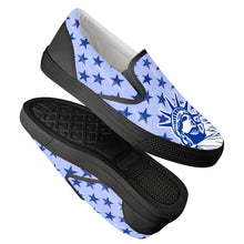 Load image into Gallery viewer, Statue of Liberty Black Slip On Shoes
